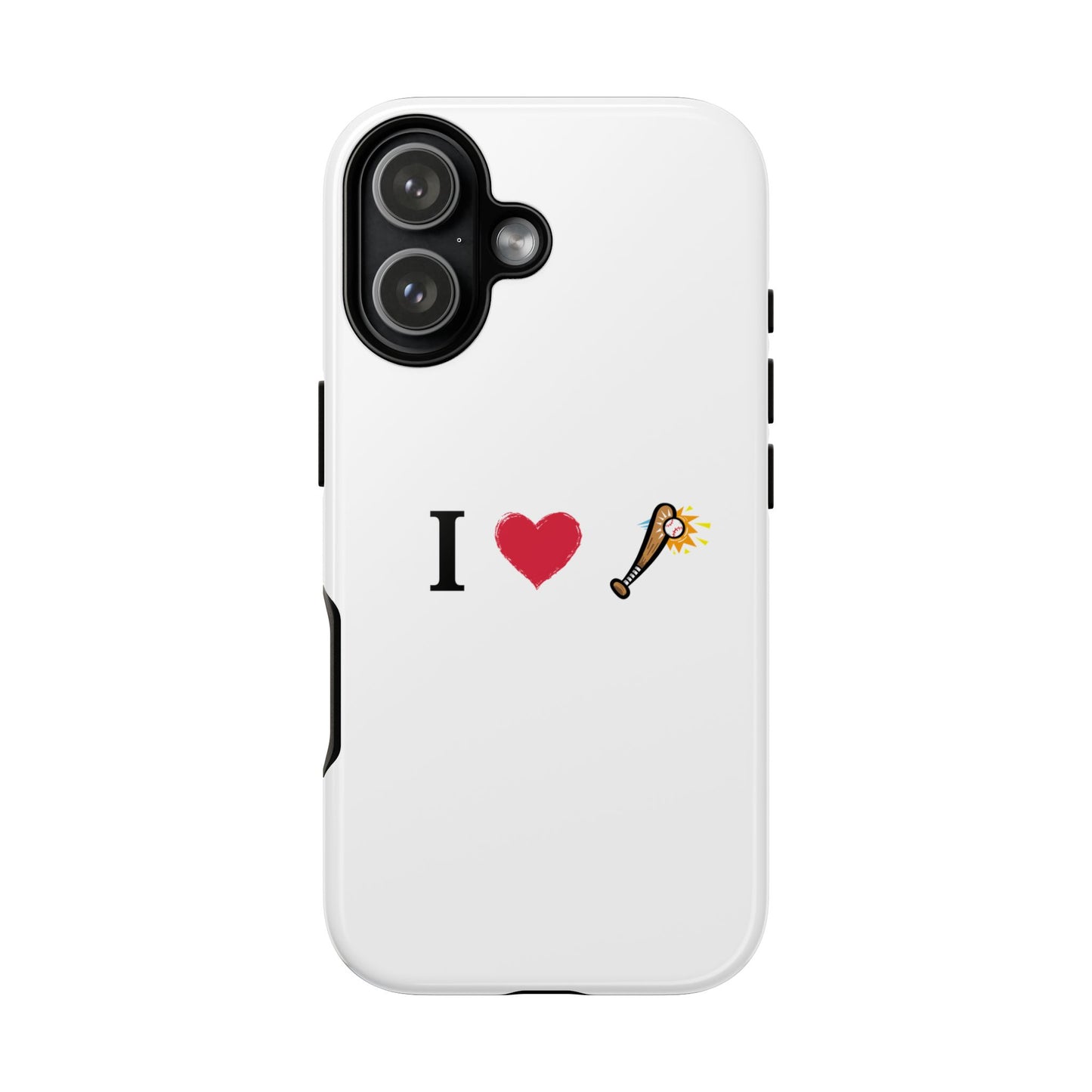 I Love Baseball Vibe Phone Case - Tough Cases for Sports Lovers, Gifts for Athletes, Fun Accessories, iPhone and Android Compatible