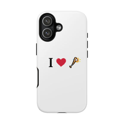 I Love Baseball Vibe Phone Case - Tough Cases for Sports Lovers, Gifts for Athletes, Fun Accessories, iPhone and Android Compatible