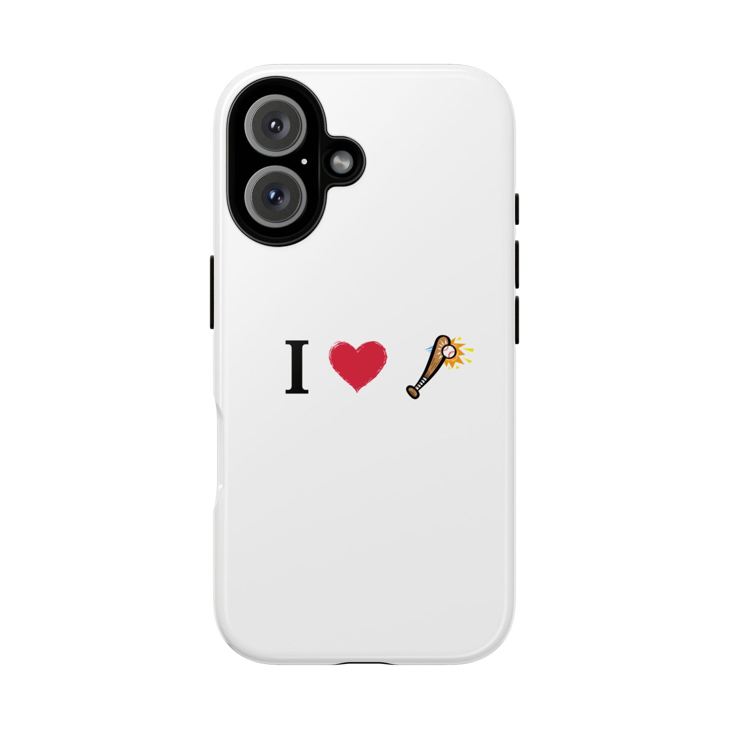 I Love Baseball Vibe Phone Case - Tough Cases for Sports Lovers, Gifts for Athletes, Fun Accessories, iPhone and Android Compatible