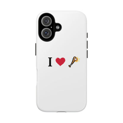 I Love Baseball Vibe Phone Case - Tough Cases for Sports Lovers, Gifts for Athletes, Fun Accessories, iPhone and Android Compatible
