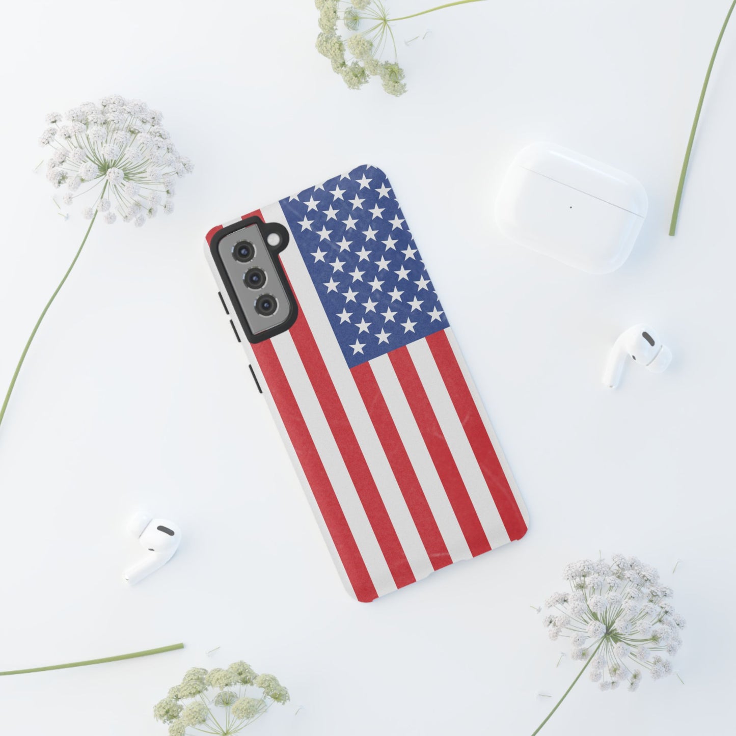 Patriotic Phone Case - Tough Cases for Veterans, USA Lovers, Independence Day, Memorial Day, Flag Design