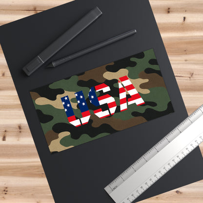 Patriotic USA Camo Bumper Stickers | Car Decor, Military Style, Outdoor Adventure, Independence Day, Gifts for Veterans - product image
