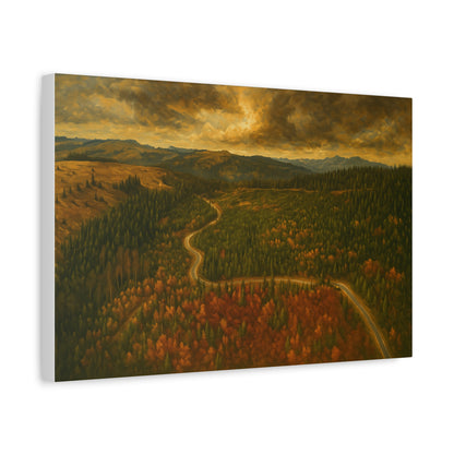 Stretched Canvas Art, Scenic Landscape Wall Decor, Nature Painting for Home, Rustic Room Accent, Gift for Nature Lovers