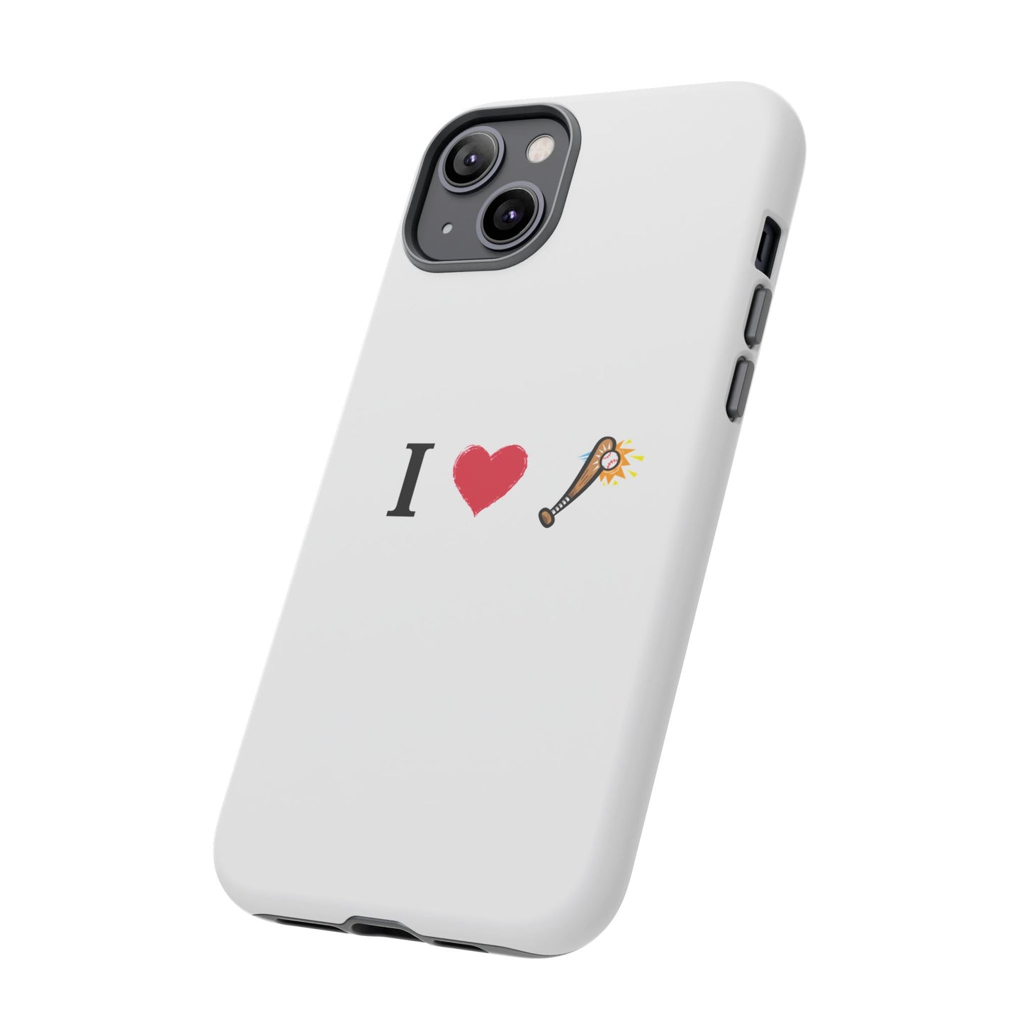 I Love Baseball Vibe Phone Case - Tough Cases for Sports Lovers, Gifts for Athletes, Fun Accessories, iPhone and Android Compatible