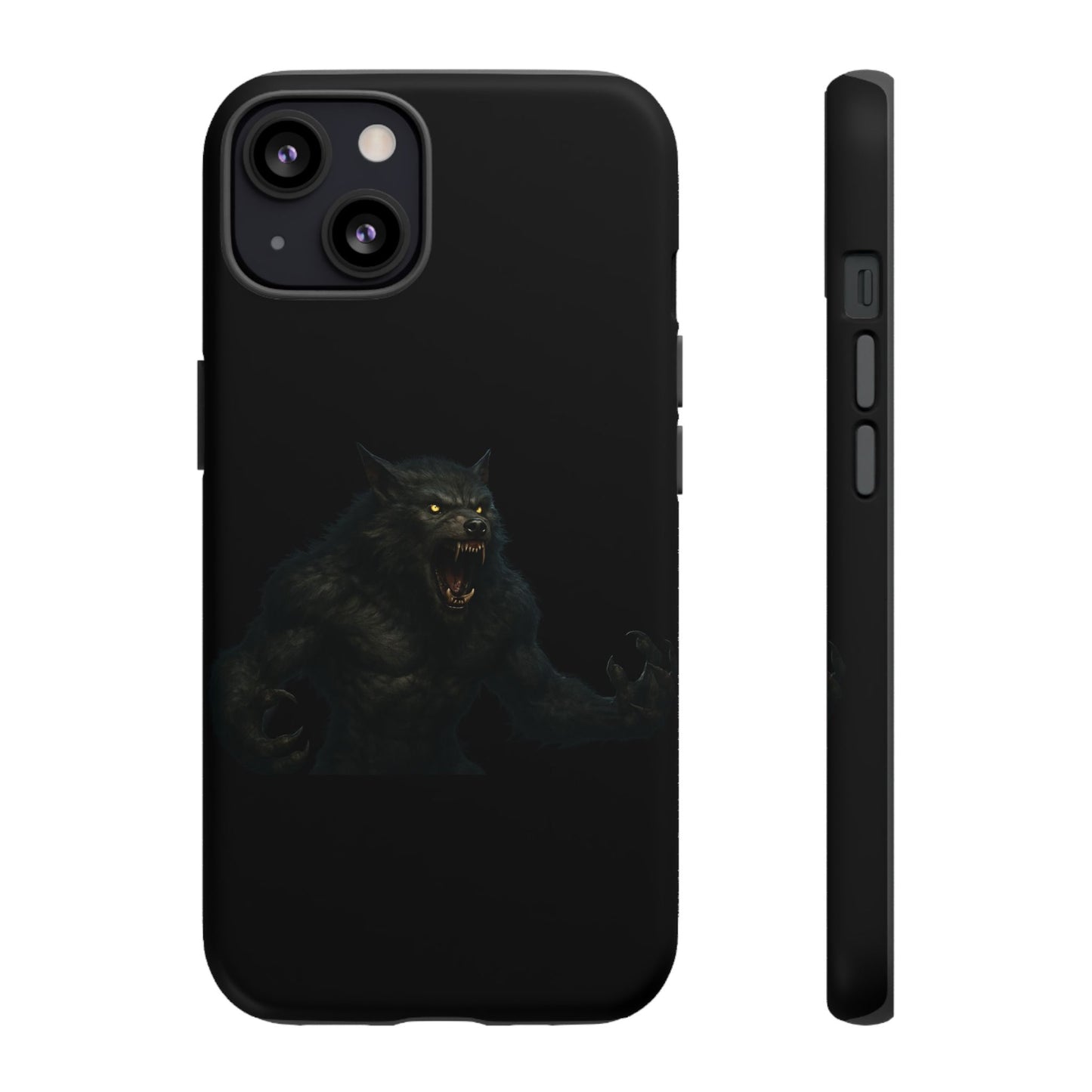 Werewolf Phone Case, Tough Cases, Black Panther Design, Gift for Animal Lovers, Phone Accessories, Fierce Phone Protection
