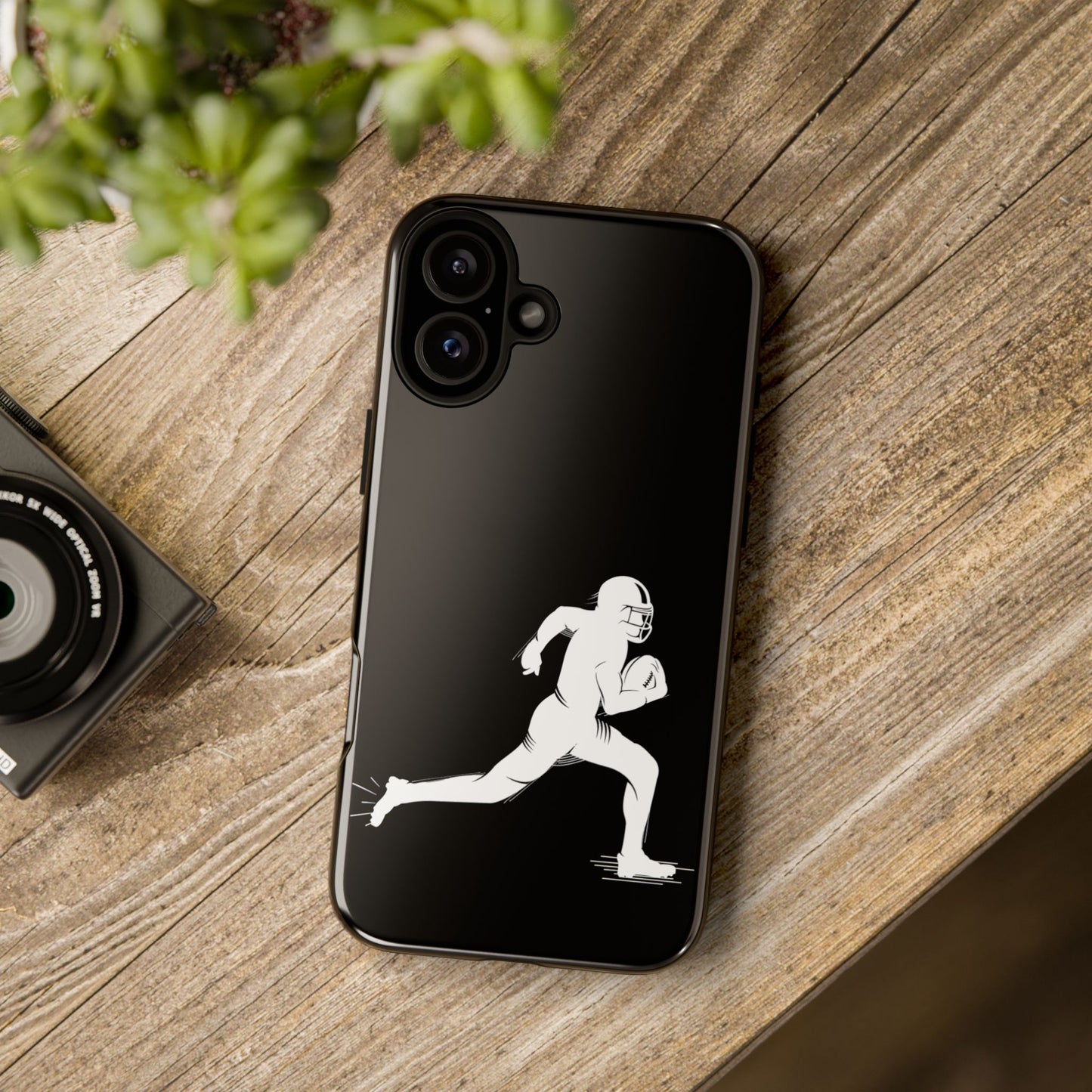 Football Player Phone Case, Tough Cases, Sports Phone Cover, Gift for Athletes, iPhone & Samsung Accessories, Running Player Design