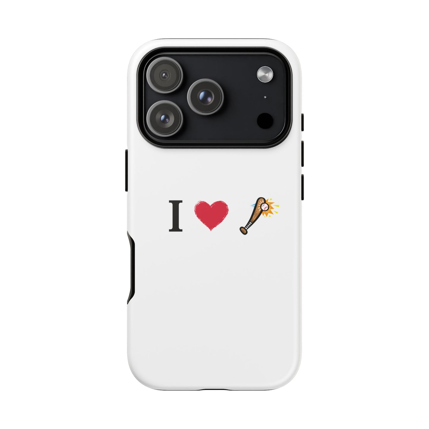 I Love Baseball Vibe Phone Case - Tough Cases for Sports Lovers, Gifts for Athletes, Fun Accessories, iPhone and Android Compatible