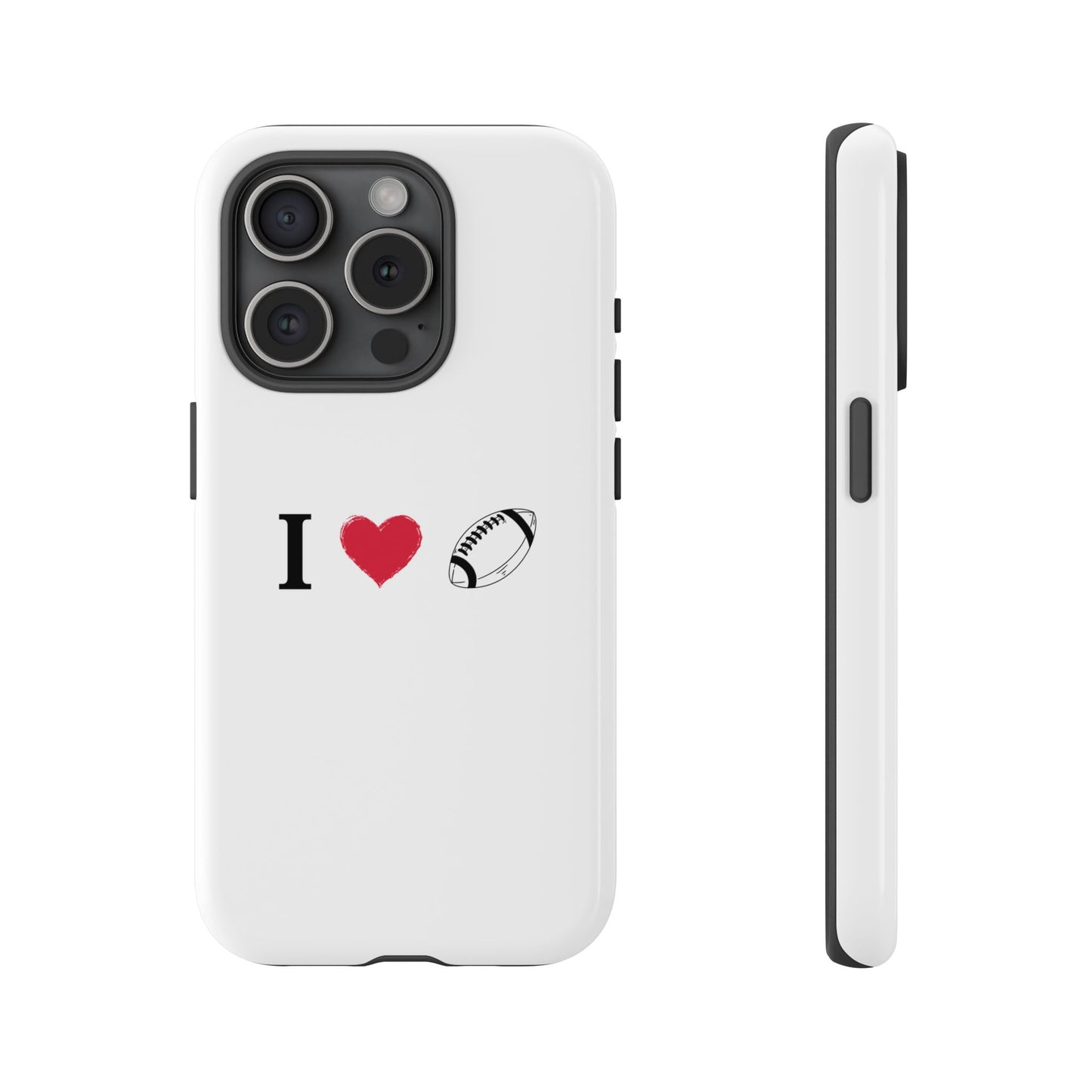 Football Love Phone Case - Tough Cases, Unique Sports Lover Gift, Personalized Cellphone Cover, Birthday Present, Sports Equipment