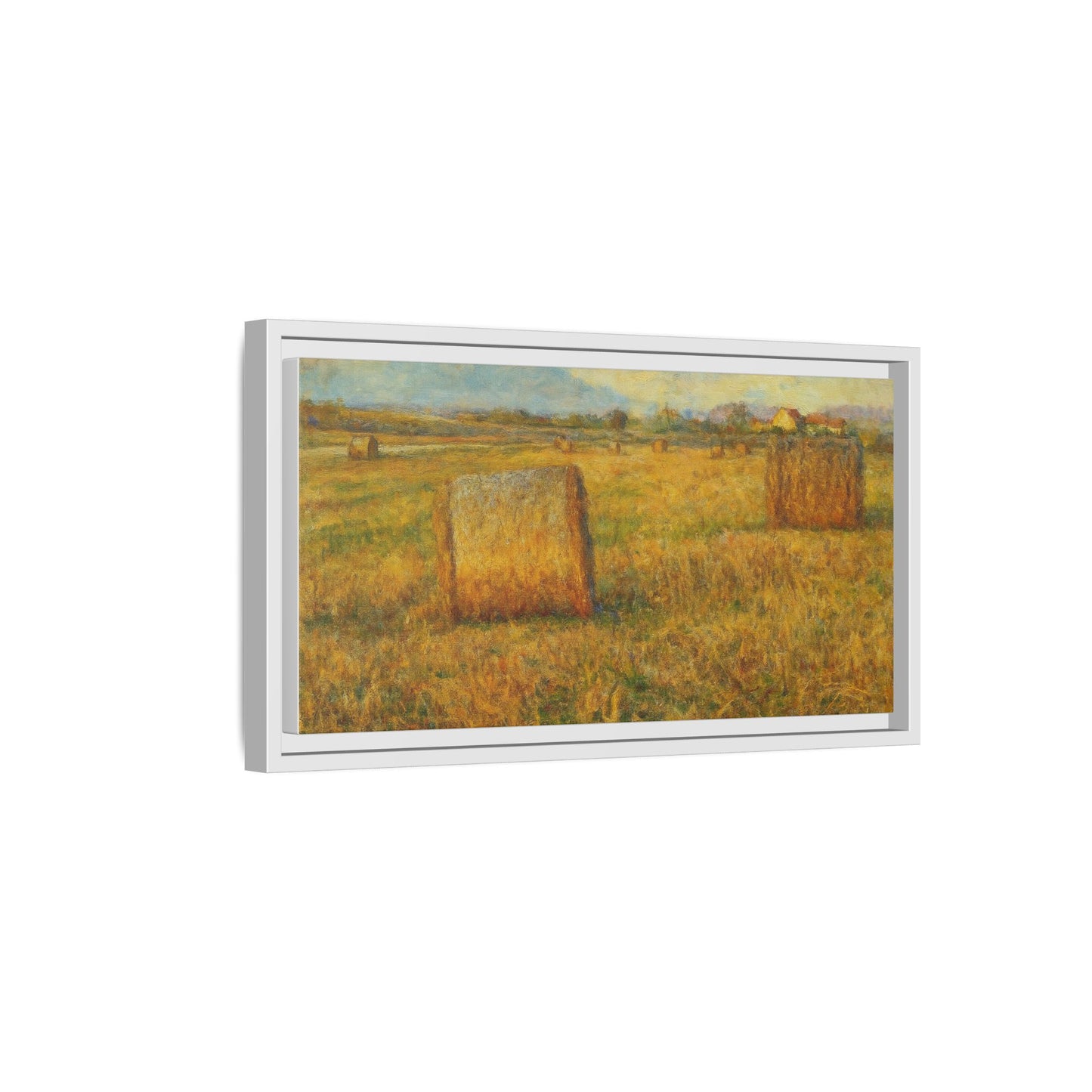 Framed Matte Canvas Wall Art - Rustic Farm Landscape, Country Decor, Home Gallery, Gift for Nature Lovers, Housewarming Decor