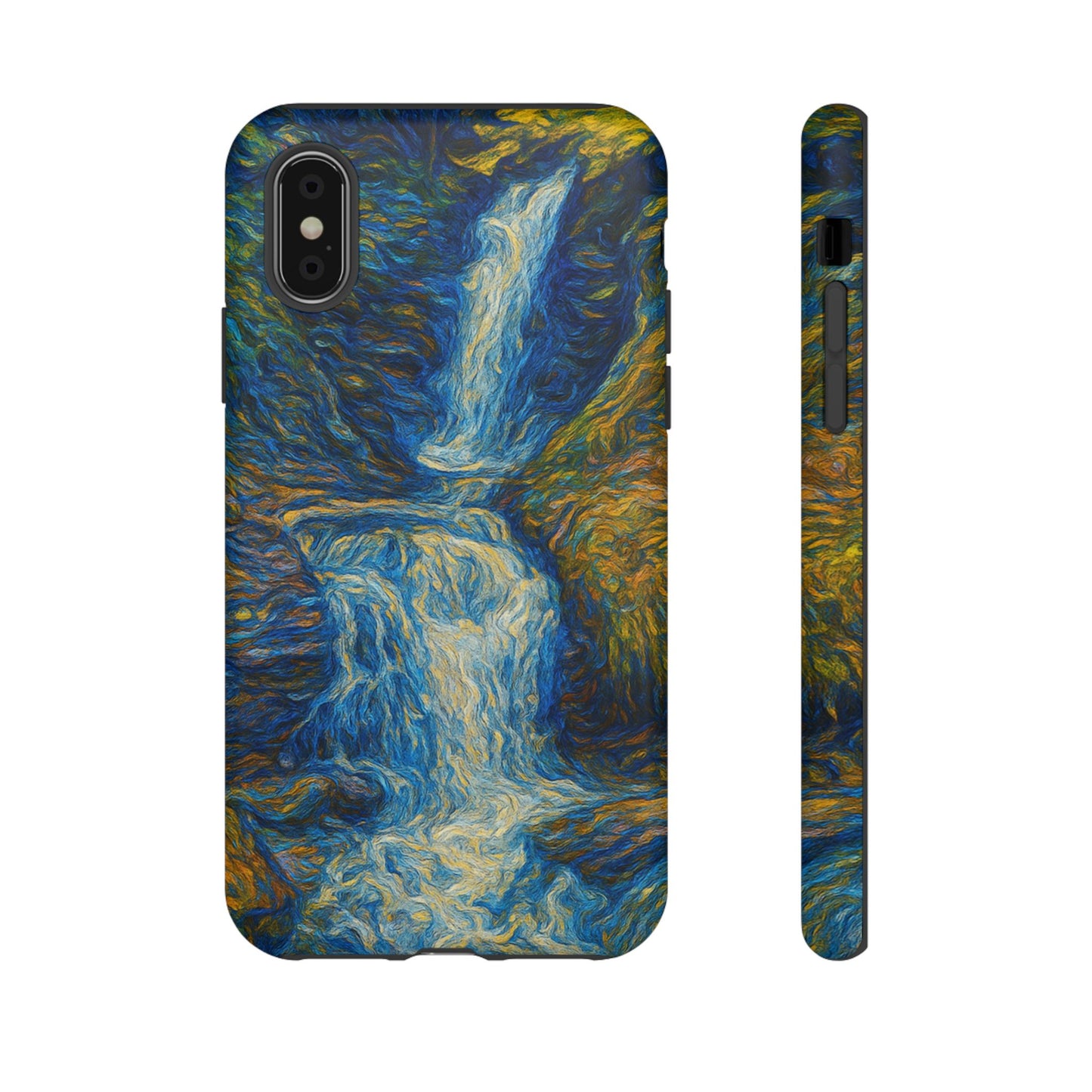 Artistic Phone Case - Waterfall Design, Unique Gift, Phone Accessory, Nature Lover, Original Artwork