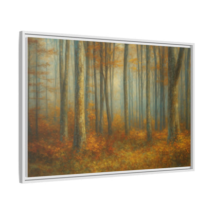 Autumn Forest Canvas Art, Framed Wall Decor, Rustic Home Decor, Nature Artwork, Gift for Nature Lovers