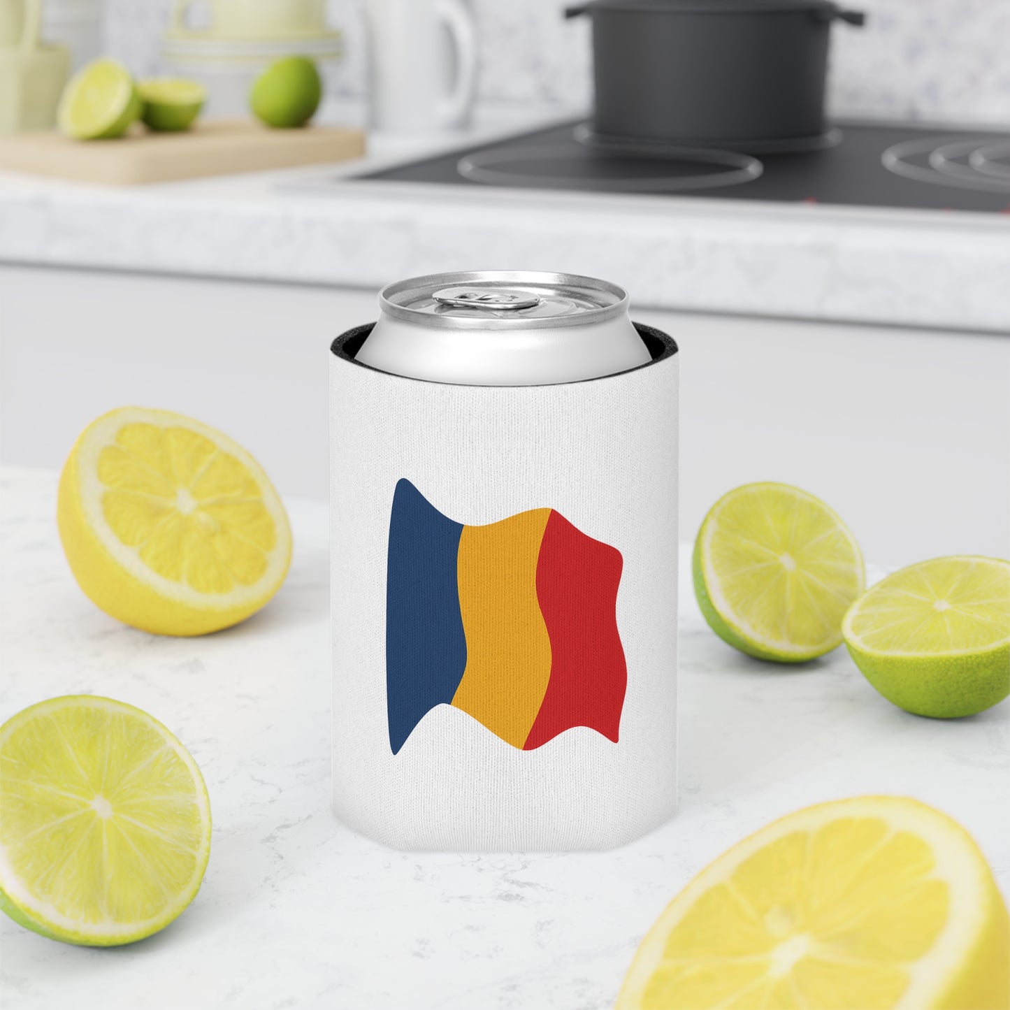 Romania Flag Can Cooler - Fun Drink Insulator, Perfect for Parties, BBQs, Sporting Events, Patriotic Celebrations, Golf Outings