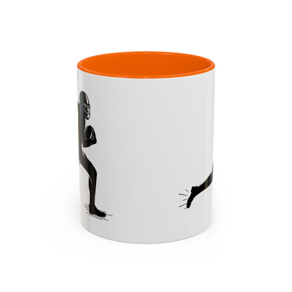 Football Player Themed Accent Coffee Mug, Sports Fan Gift, Unique Mug for Athletes, Coffee Lover, Game Day Essential