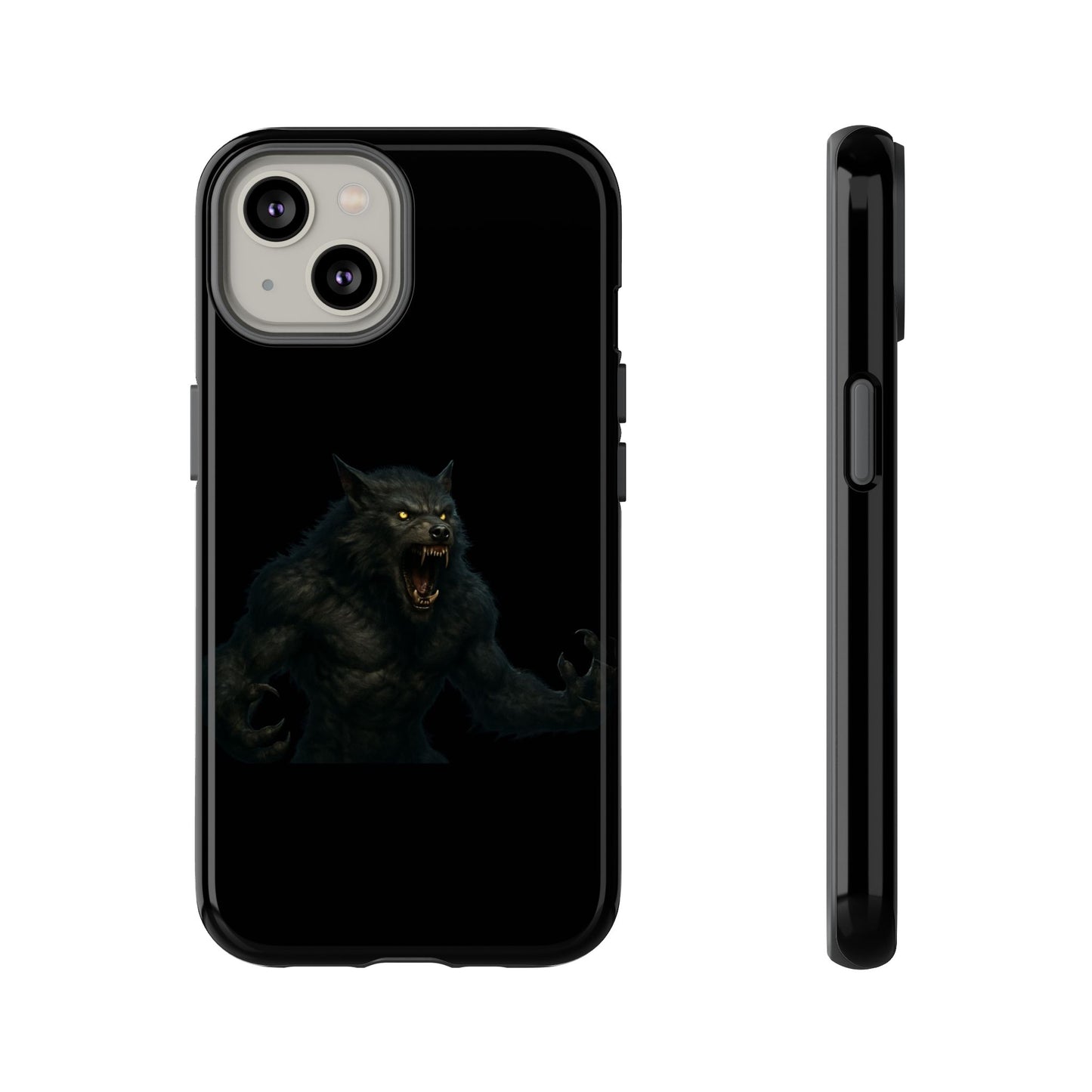 Werewolf Phone Case, Tough Cases, Black Panther Design, Gift for Animal Lovers, Phone Accessories, Fierce Phone Protection