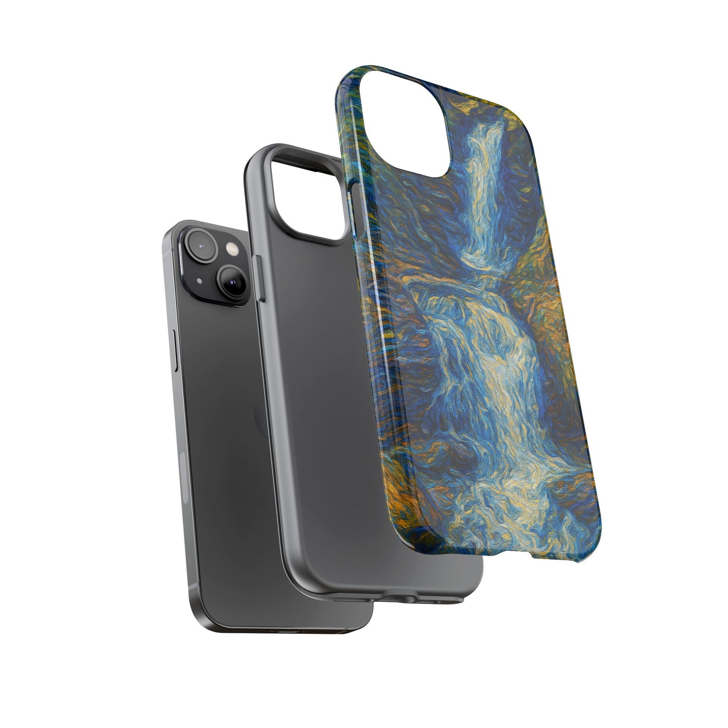 Artistic Phone Case - Waterfall Design, Unique Gift, Phone Accessory, Nature Lover, Original Artwork