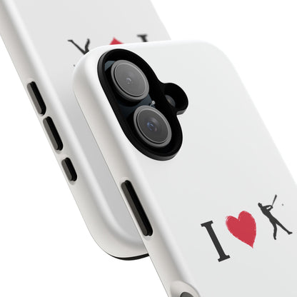 Baseball Love Phone Case, Tough Cases for Sports Lovers, i Heart Baseball Protection, Gift for Players, Cute Sports Case