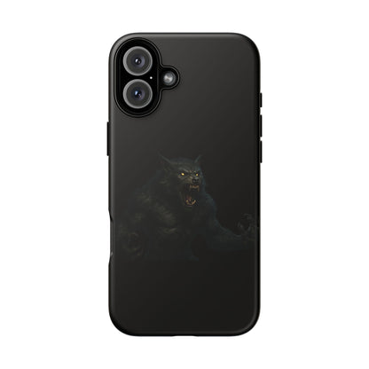 Werewolf Phone Case, Tough Cases, Black Panther Design, Gift for Animal Lovers, Phone Accessories, Fierce Phone Protection