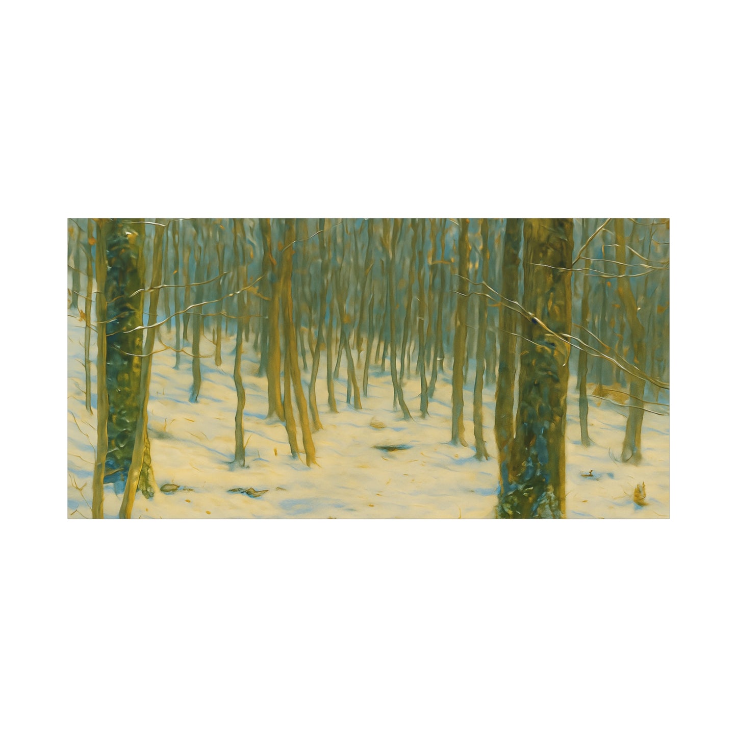 Winter Forest Matte Canvas Art Print, Nature Decor, Stretched Wall Art, Home Decor, Rustic Cabin Decoration, Gift for Nature Lovers