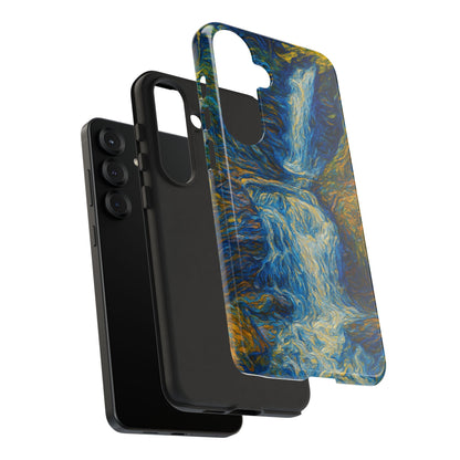 Artistic Phone Case - Waterfall Design, Unique Gift, Phone Accessory, Nature Lover, Original Artwork
