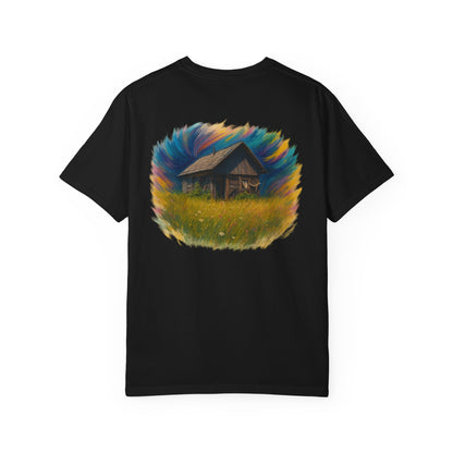Rustic Landscape T-shirt | Relaxed Fit Tee, Casual Wear, Nature Lover Gift, Summer Outing Top, Eco-Friendly Apparel