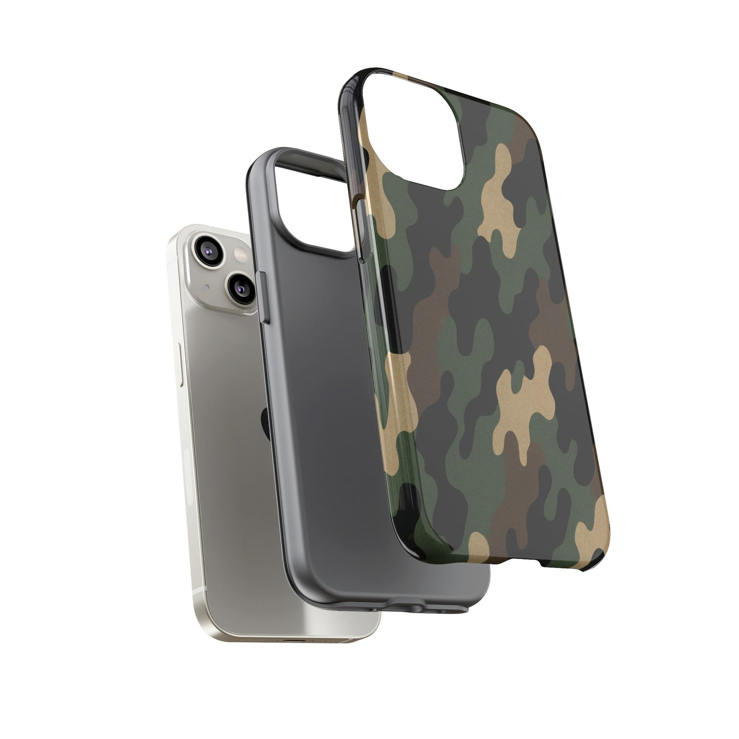 Camouflage Phone Case, Tough Cases, Military Style, Unique Phone Accessories, Gift for Him, Durable Phone Cover