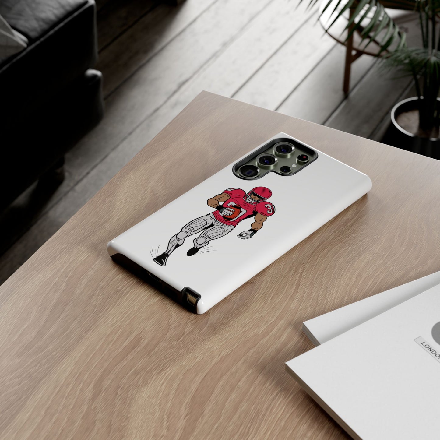 Football Player Tough Case, Sports Phone Cover, Athlete Gift, Tough Phone Case, Fall Sports, Football Lover's Accessory