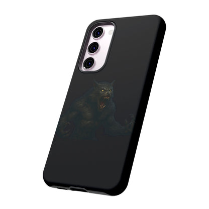Werewolf Phone Case, Tough Cases, Black Panther Design, Gift for Animal Lovers, Phone Accessories, Fierce Phone Protection