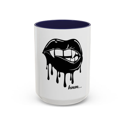 Vampire Lip Accent Coffee Mug - 11oz & 15oz - Unique Halloween Gift