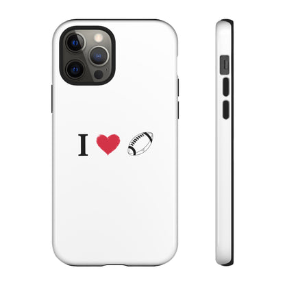 Football Love Phone Case - Tough Cases, Unique Sports Lover Gift, Personalized Cellphone Cover, Birthday Present, Sports Equipment
