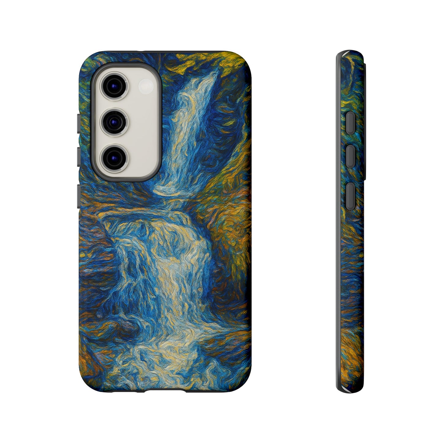Artistic Phone Case - Waterfall Design, Unique Gift, Phone Accessory, Nature Lover, Original Artwork