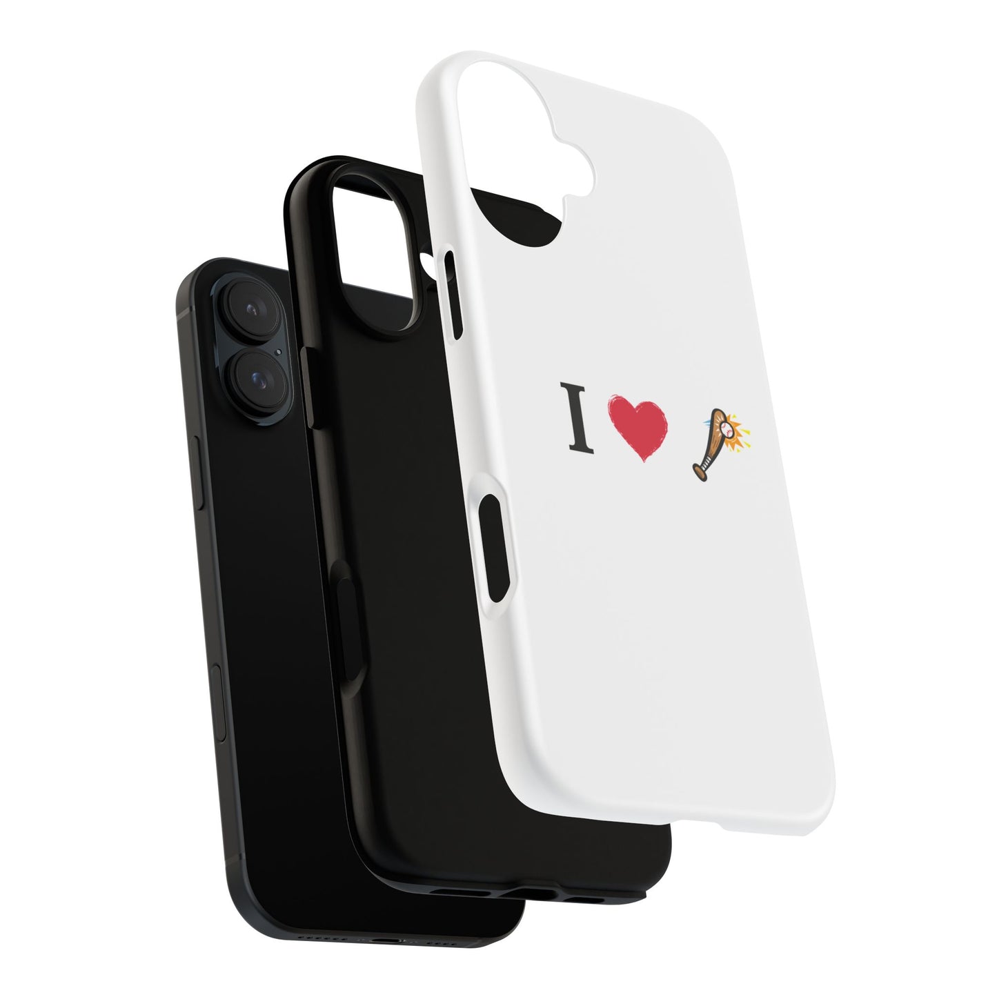 I Love Baseball Vibe Phone Case - Tough Cases for Sports Lovers, Gifts for Athletes, Fun Accessories, iPhone and Android Compatible