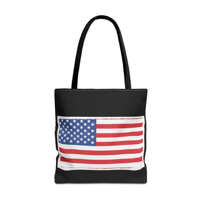 Patriotic Tote Bag, American Flag Carryall, Beach Bag, Reusable Shopping Tote, Independence Day Gift