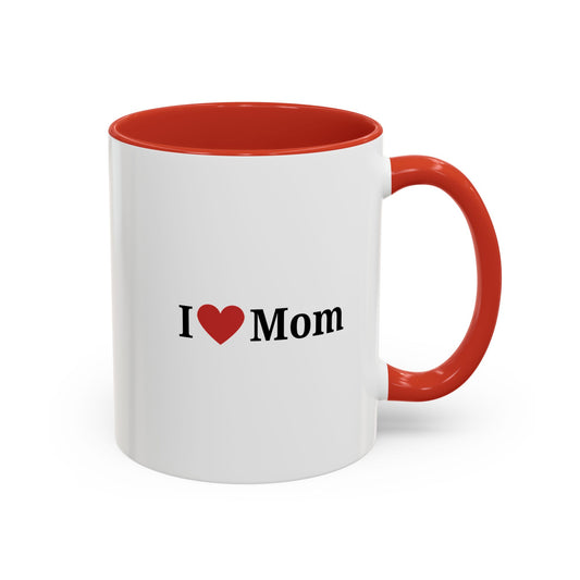 I Love Mom Accent Coffee Mug - Perfect Gift for Mother's Day & Special Occasions - product image