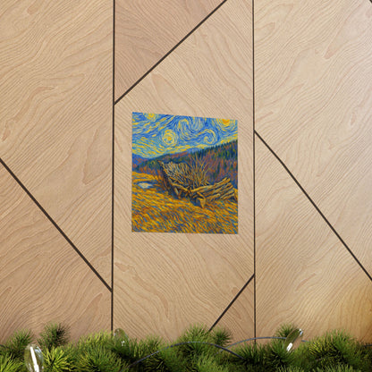 Matte Vertical Posters of Starry Night - Art Print for Home Decor, Wall Art, Gift for Art Lovers, Bacground for Celebrations