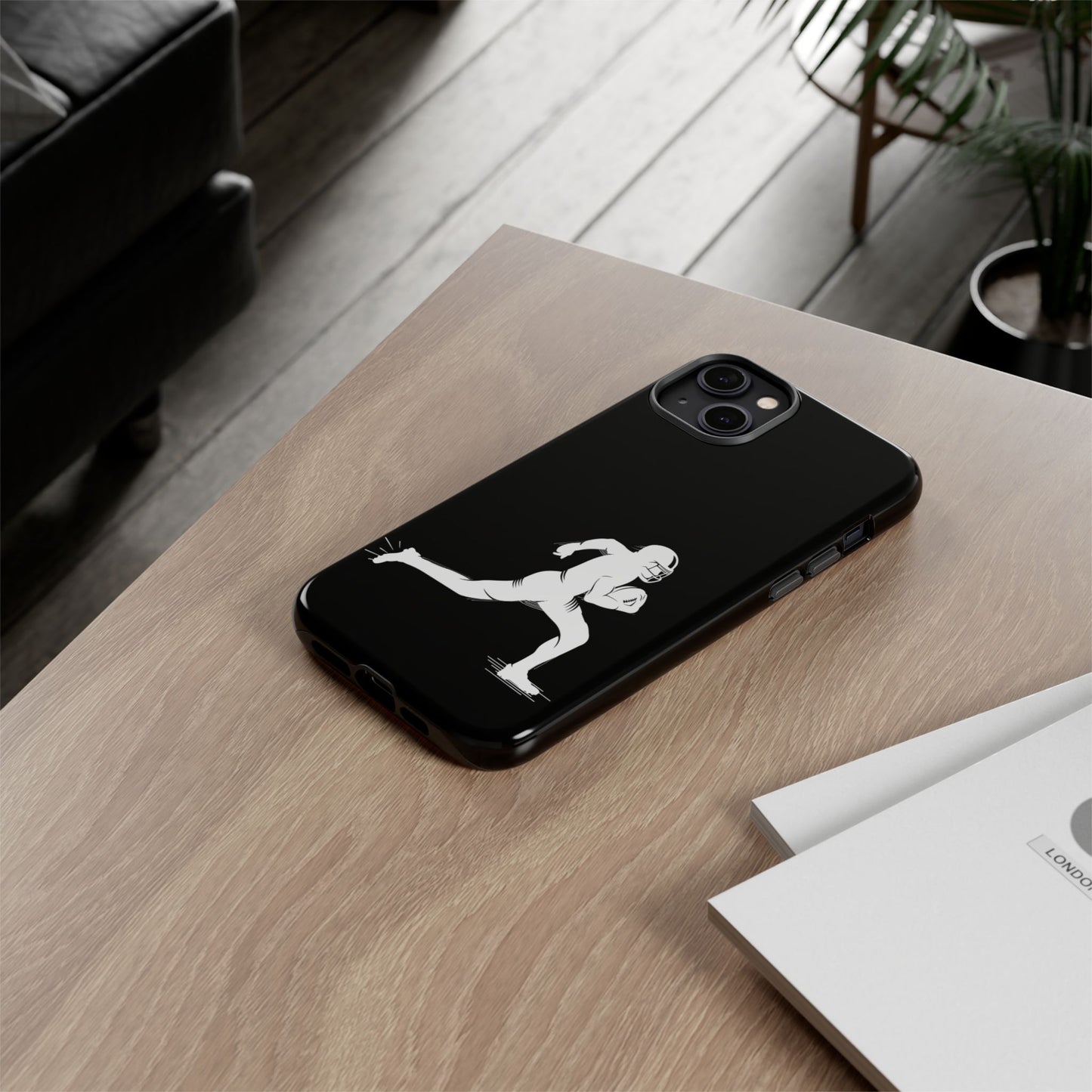 Football Player Phone Case, Tough Cases, Sports Phone Cover, Gift for Athletes, iPhone & Samsung Accessories, Running Player Design