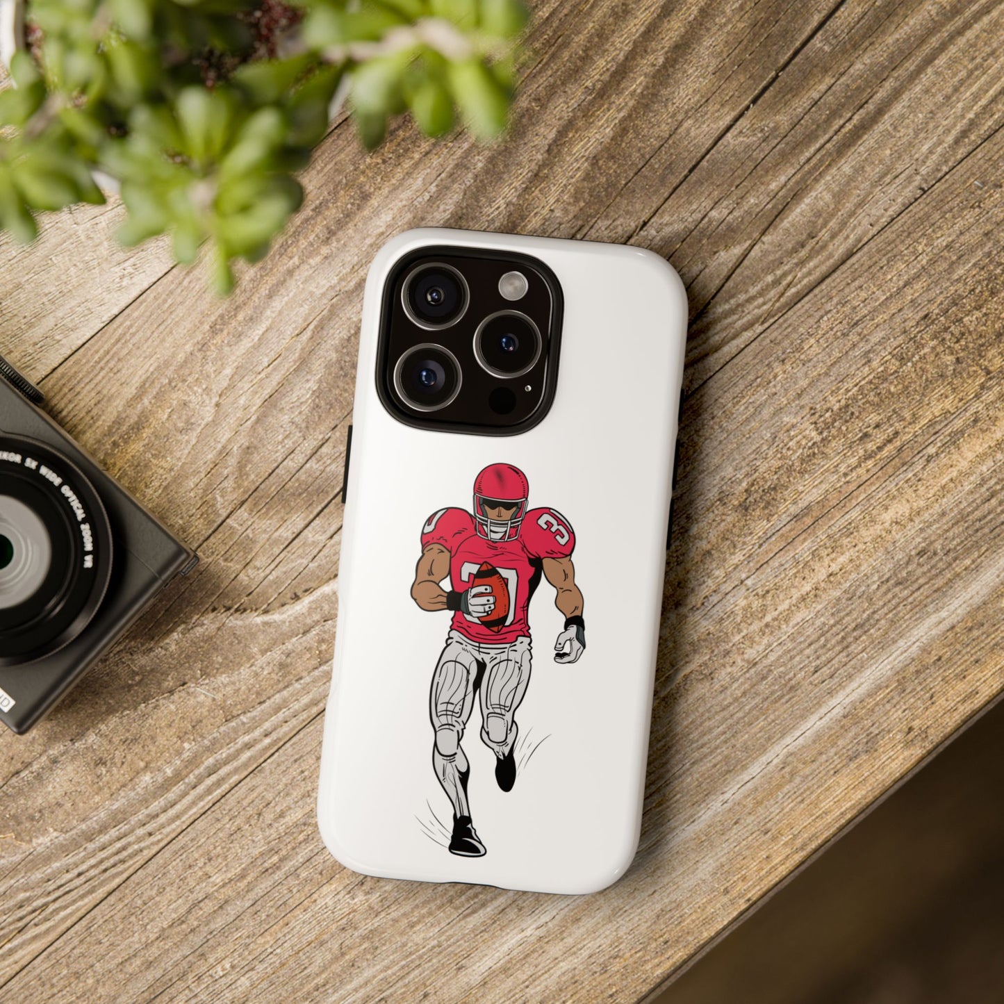 Football Player Tough Case, Sports Phone Cover, Athlete Gift, Tough Phone Case, Fall Sports, Football Lover's Accessory
