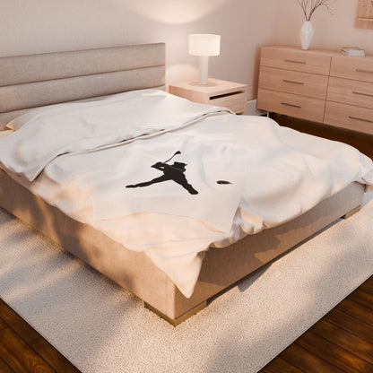 Baseball Player Plush Blanket | Soft Sports Throw, Cozy Gift for Athletes, Home Decor, Game Day Blanket, Perfect for Birthdays