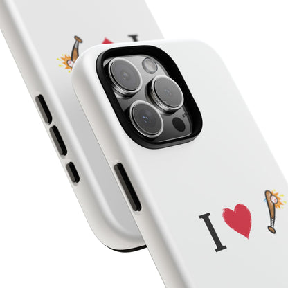 I Love Baseball Vibe Phone Case - Tough Cases for Sports Lovers, Gifts for Athletes, Fun Accessories, iPhone and Android Compatible