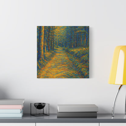 Van Gogh Style Forest Canvas Art | Nature Wall Decor, Home Office Accent, Gift for Nature Lovers, Gallery Wrapped, Living Room Wall Art