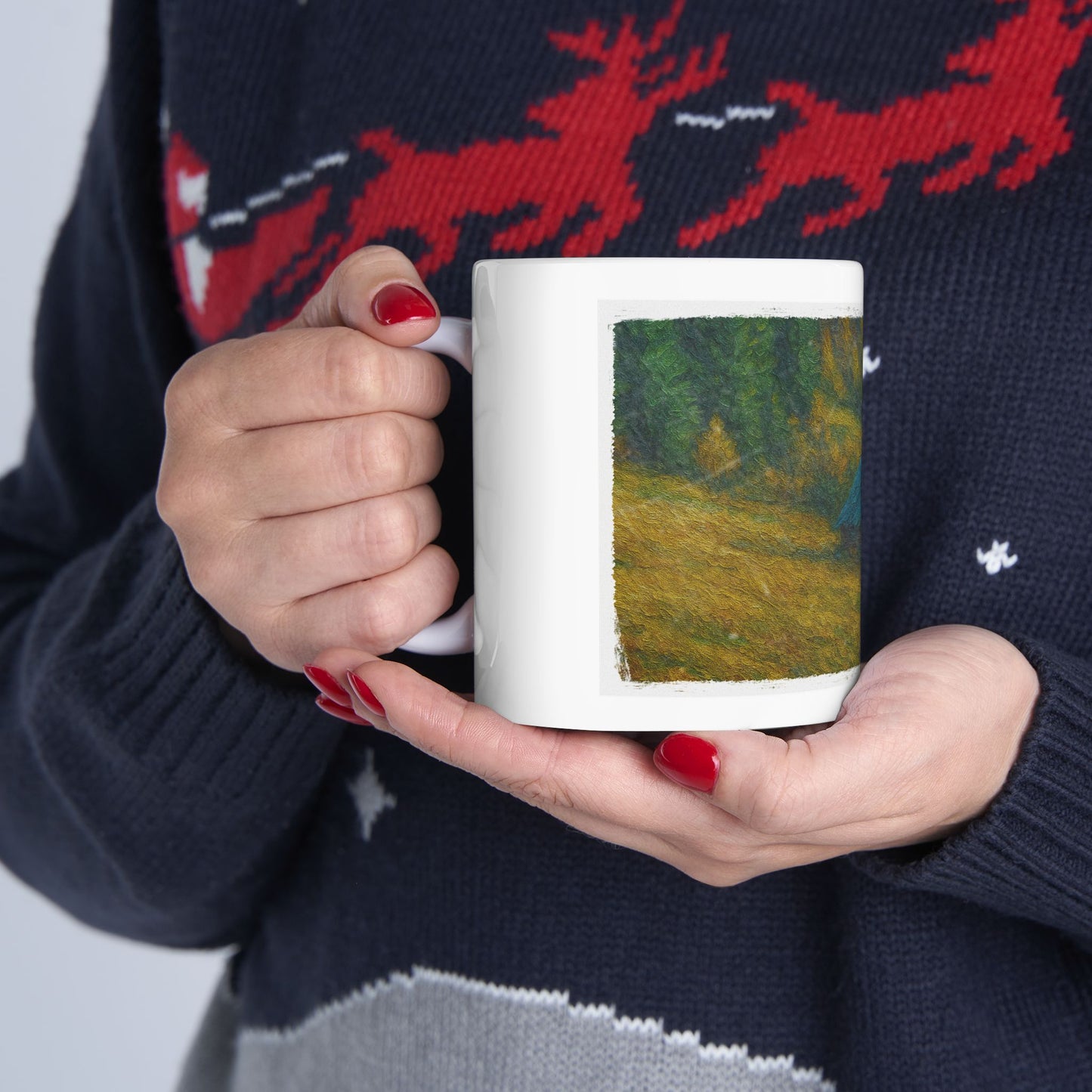 Rustic Cabin Ceramic Mug - Cozy Coffee Cup, Handmade Gift for Nature Lovers, Perfect for Home or Office, Great for Christmas, [...]