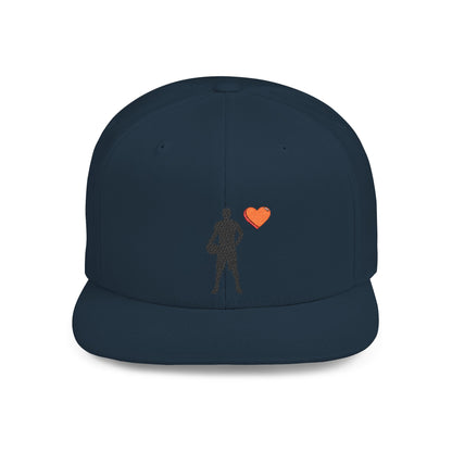 Sporty Love Flat Bill Snapback Hat – Adjustable Cap for Athletes, Casual Wear, Gifts for Sports Fans, Basketball Enthusiasts, Unique