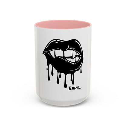 Vampire Lip Accent Coffee Mug - 11oz & 15oz - Unique Halloween Gift