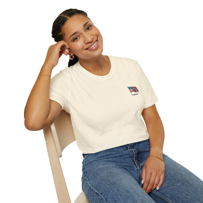 Patriotic Unisex Softstyle T-Shirt, American Flag Tee, USA Pride Shirt, Perfect for Independence Day, Casual Wear