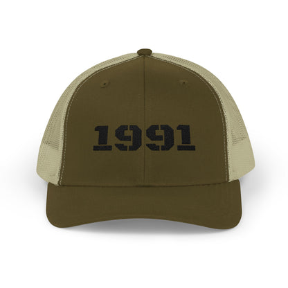 Vintage 1991 Snapback Trucker Cap, Retro Hat, Unisex Baseball Cap, Gift for Birth Year 1991, Casual Style Headwear