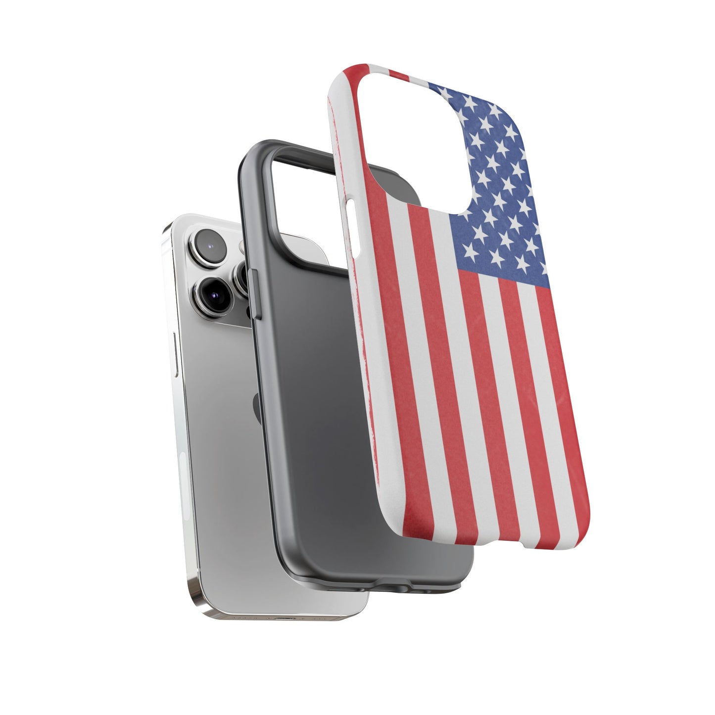 Patriotic Phone Case - Tough Cases for Veterans, USA Lovers, Independence Day, Memorial Day, Flag Design