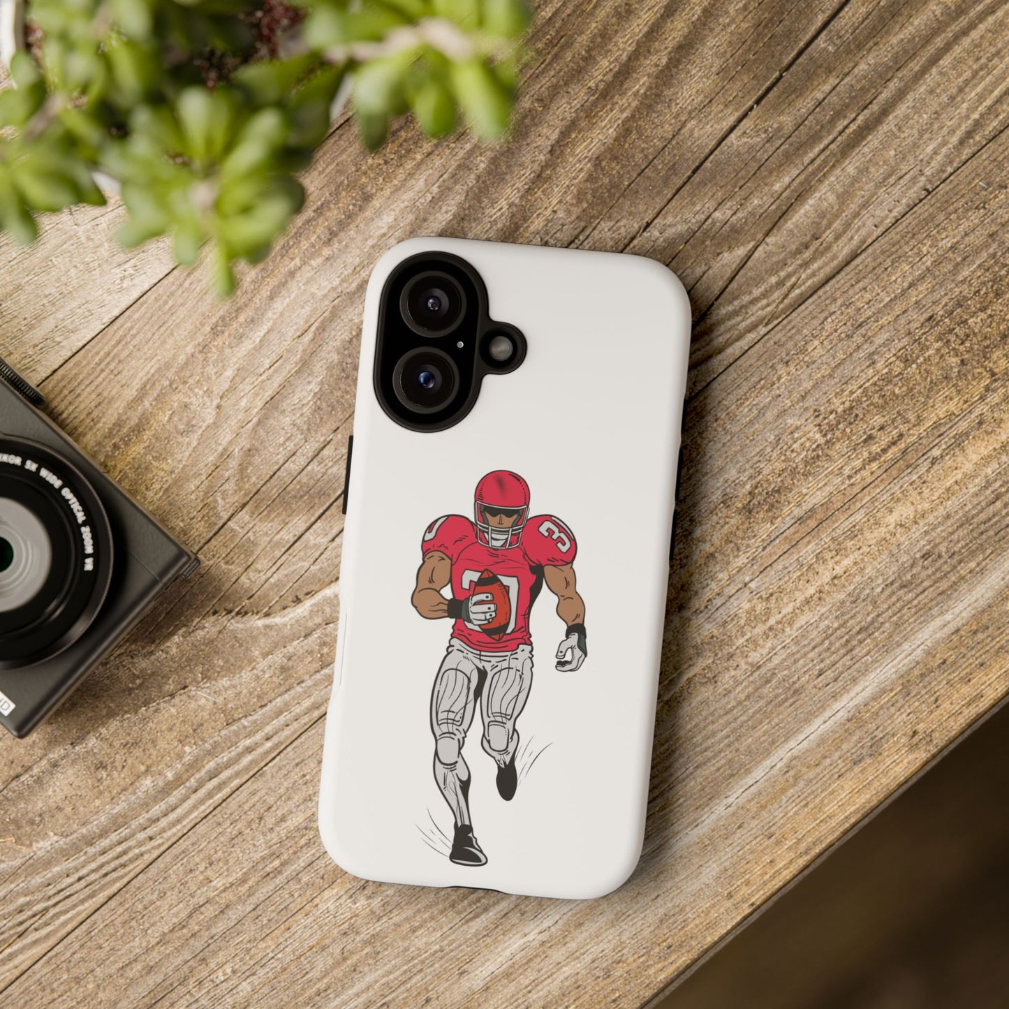 Football Player Tough Case, Sports Phone Cover, Athlete Gift, Tough Phone Case, Fall Sports, Football Lover's Accessory