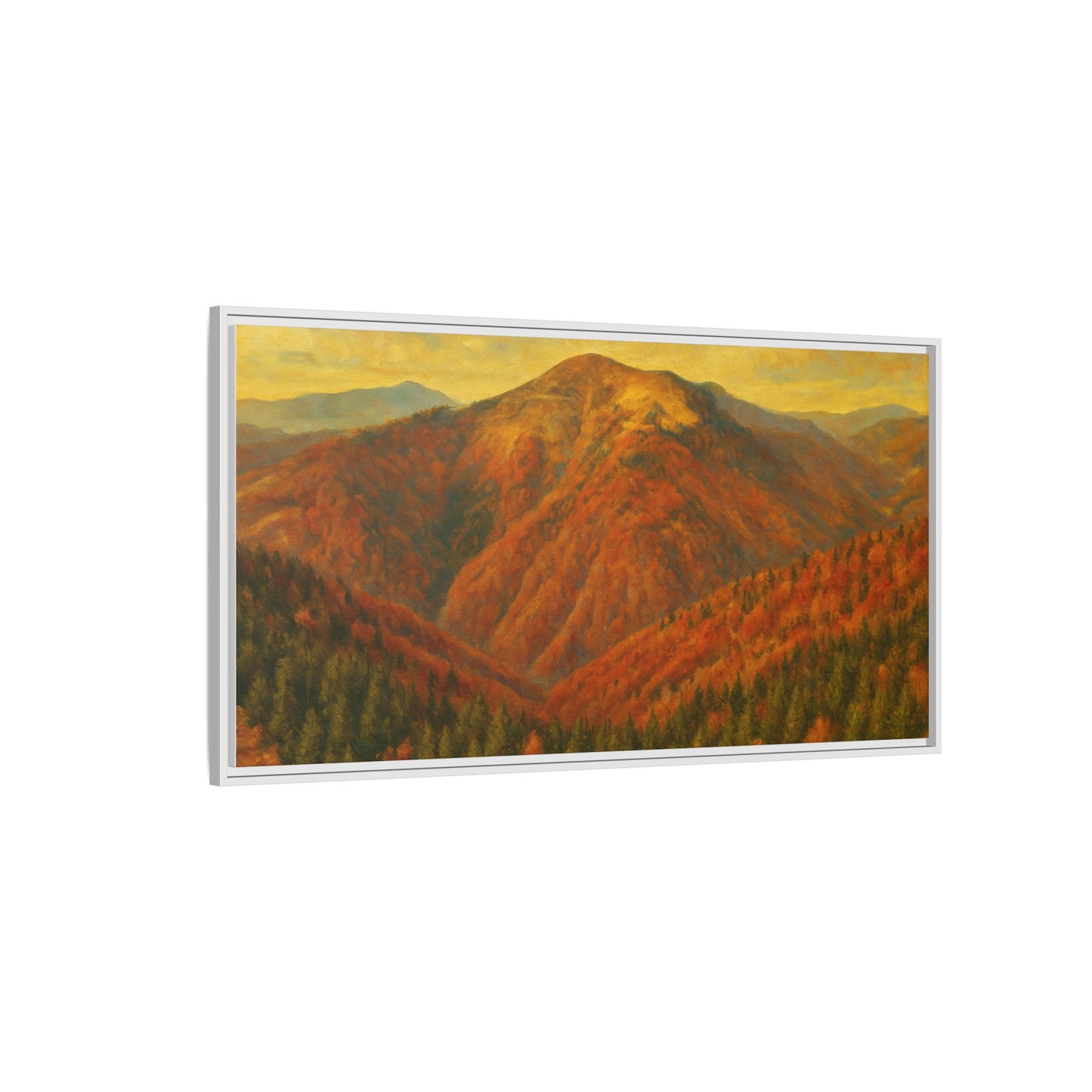 Autumn Landscape Wall Art, Cozy Home Decor, Nature Print, Framed Canvas, Fall Decorations, Gift Idea for Art Lovers