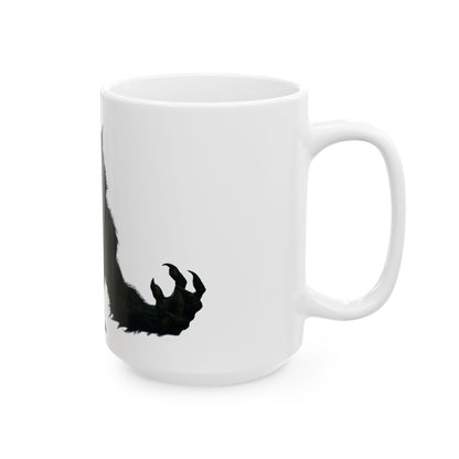 Werewolf Graphic Ceramic Mug, Unique Gift for Animal Lovers, Halloween Decor, Coffee Cup, 11oz 15oz Sizes Available