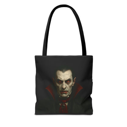 Vampire Haunted Tote Bag, Spooky Shopping Bag, Halloween Accessory, Gothic Style Handbag, Perfect for Halloween Parties, Unisex Tote