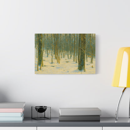 Winter Forest Matte Canvas Art Print, Nature Decor, Stretched Wall Art, Home Decor, Rustic Cabin Decoration, Gift for Nature Lovers